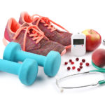Composition with digital glucometer, stethoscope and sport inven